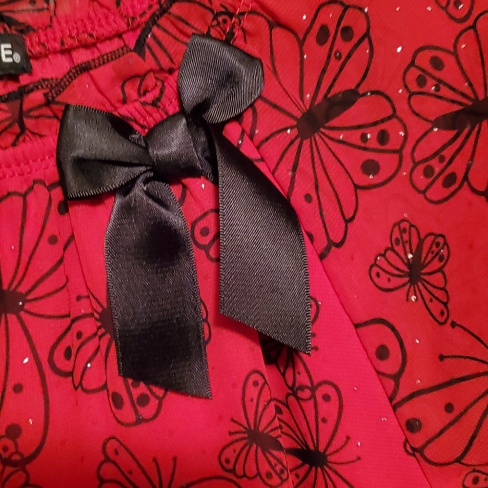 Red Butterfly Blouse - Picture 3 of 4